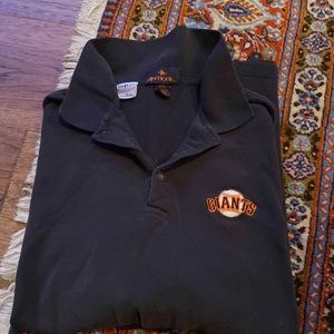 Mlb San Francisco Giants black short sleeve polo, xxl